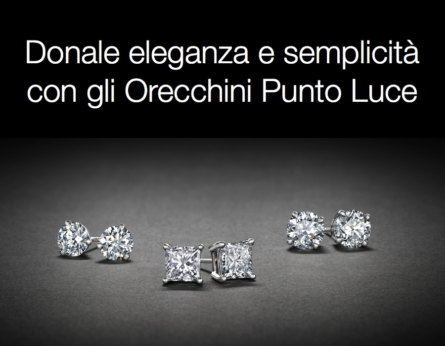 orecchini punto luce