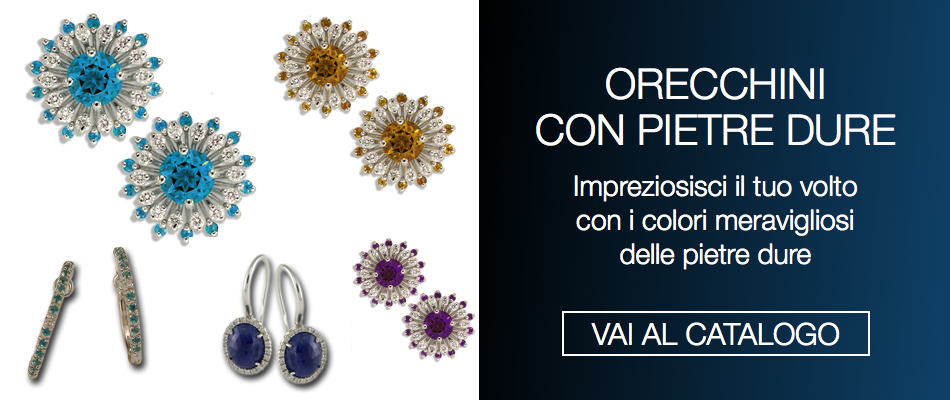 orecchini semiprezioso con pietre dure