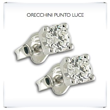 orecchini in oro punto luce