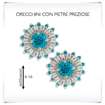 orecchini in oro e pietre preziose