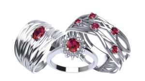 anello con rubino
