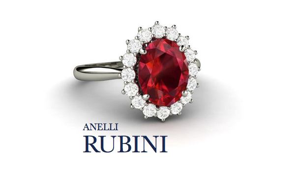 anello con rubino