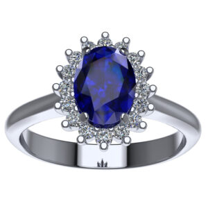 anello con zaffiro e diamanti