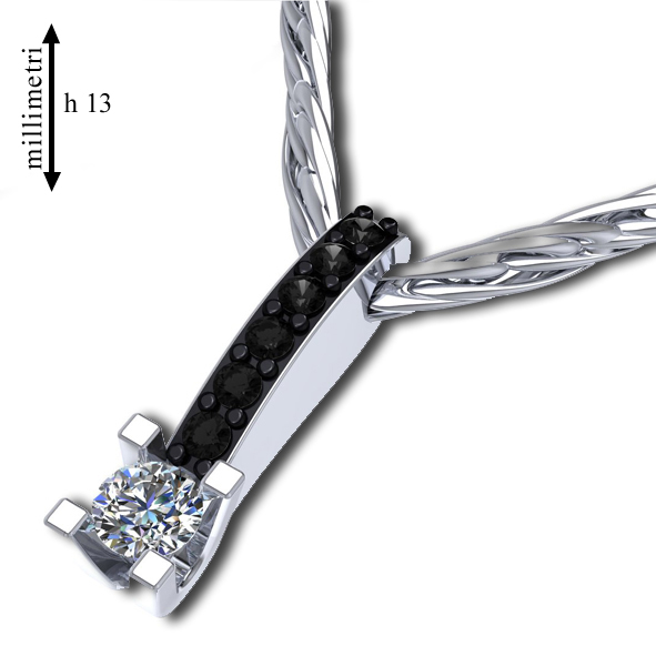 diamante nero pendente