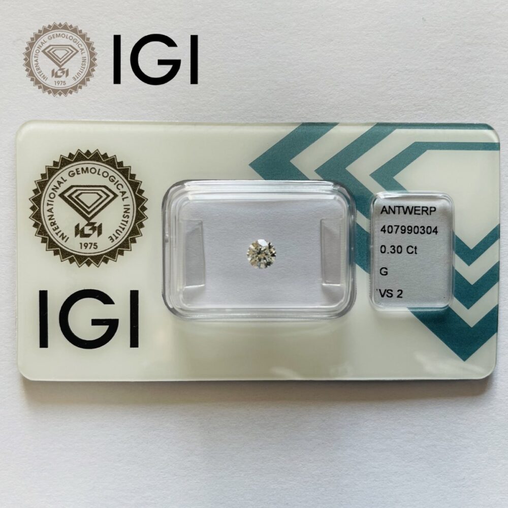 Diamante 0.30 g vs2 certificato IGI