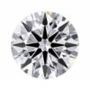 Primo piano di un diamante taglio brillante con pattern Hearts & Arrows perfettamente simmetrico, visibile attraverso un’illuminazione specifica. L’immagine mostra l’effetto ottico a freccia tipico dei diamanti tagliati in modo ideale, certificato IGI.