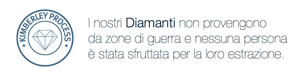 Gli anelli solitari e gioielli Torinogioielli sono realizzati con diamanti etici non provenenti dallo sfruttamento.