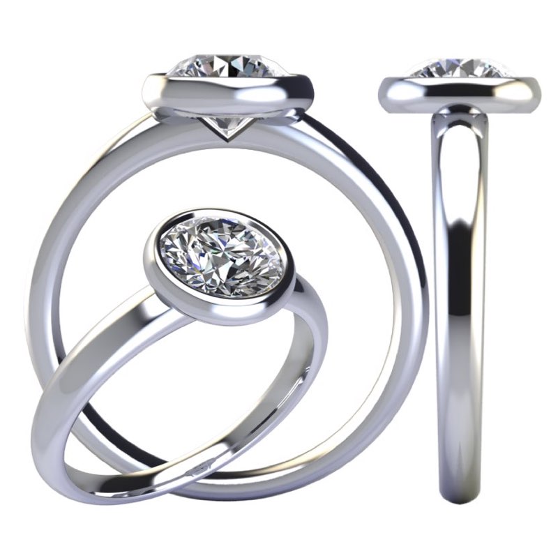 incassatura di un diamante in un anello a cipolla.