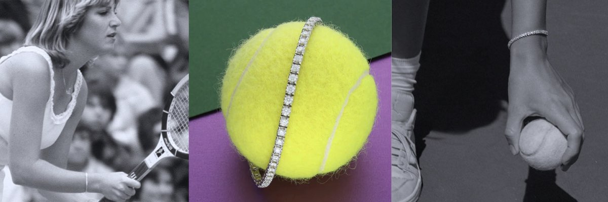 storia del nome del bracciale dalla tennis ha origine dalla famosa tennista americana Chris Evert che fermò la partita perritrovare il bracciale tennis che aveva perso in campo.
