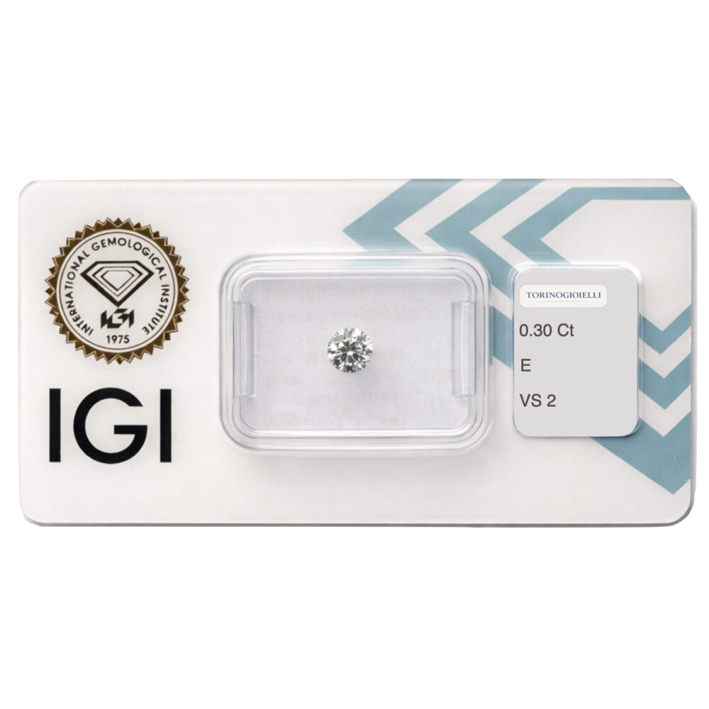 Diamante da 0.30 ct E/VS2 EX EX EX Certificato IGI Anversa Blisterato